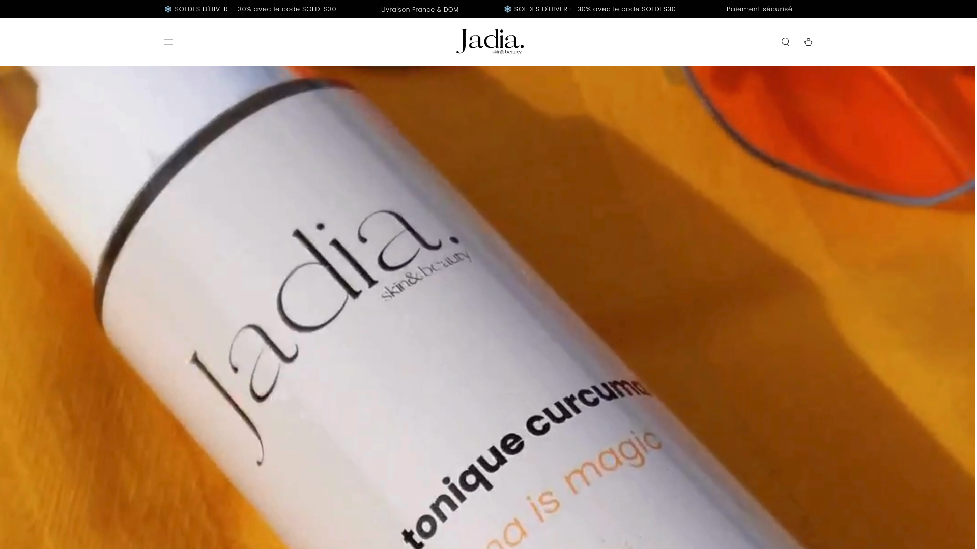 Jadia Skin website preview